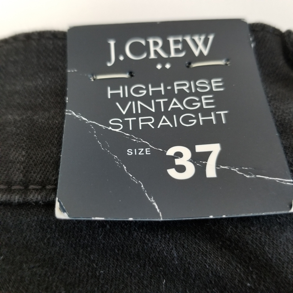 J Crew High Rise Vintage Straight Cut Hem Jeans Size 37 NWT - Picture 7 of 8